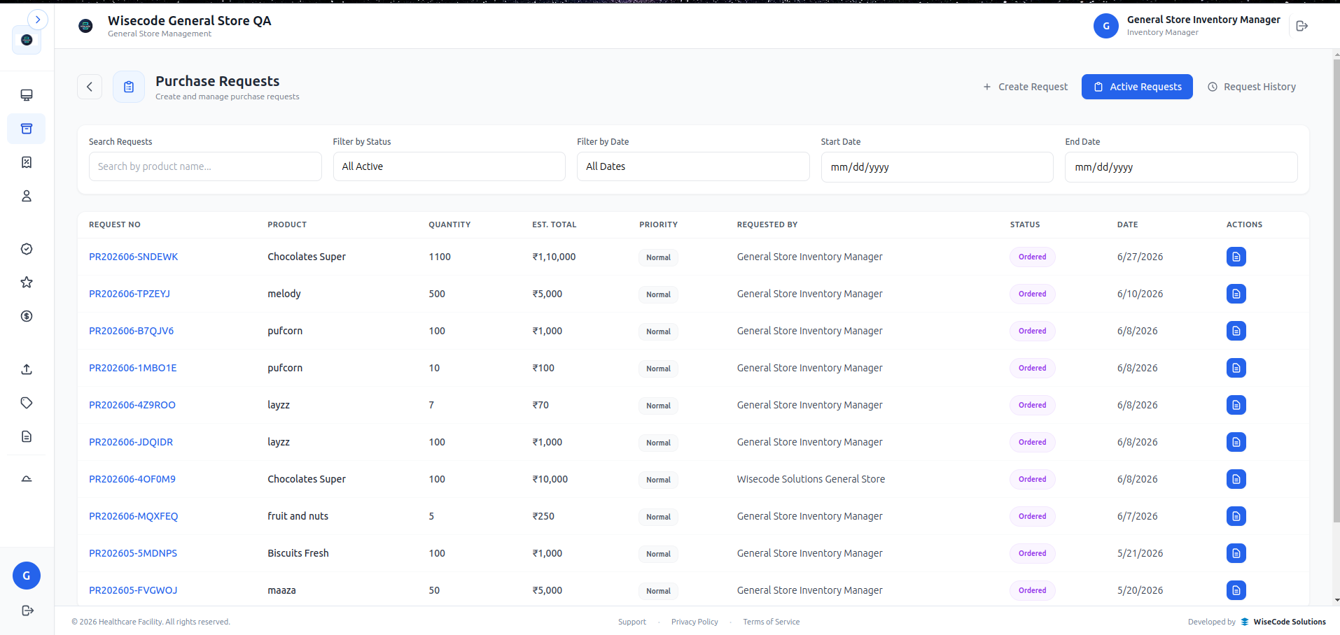Purchase Orders
