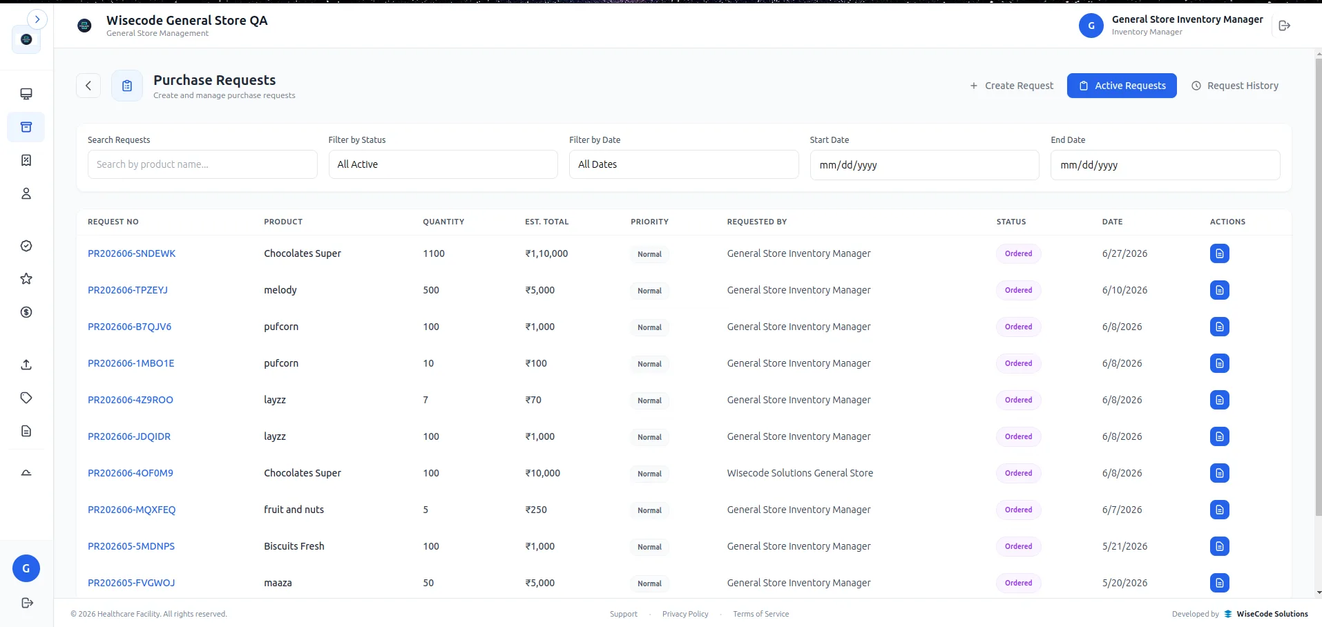 Purchase Orders